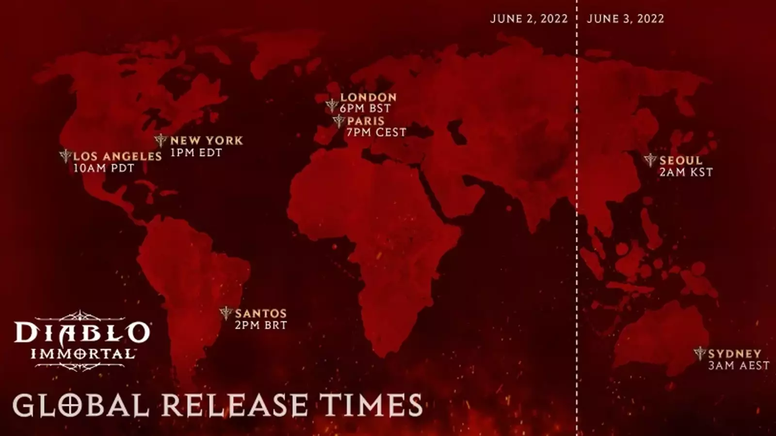 diablo immortal release times global