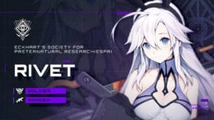 rivet character with white hair in counterside