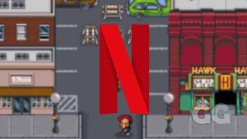 netflix logo with stranger things mobile game