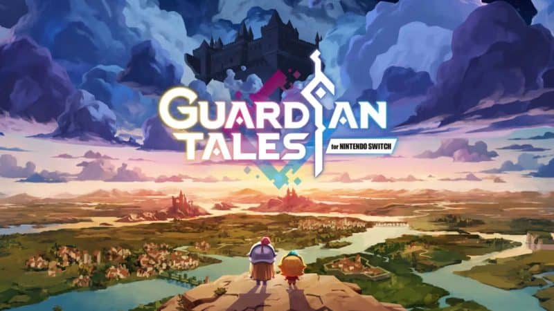 guardian tales on nintendo switch logo showing characters