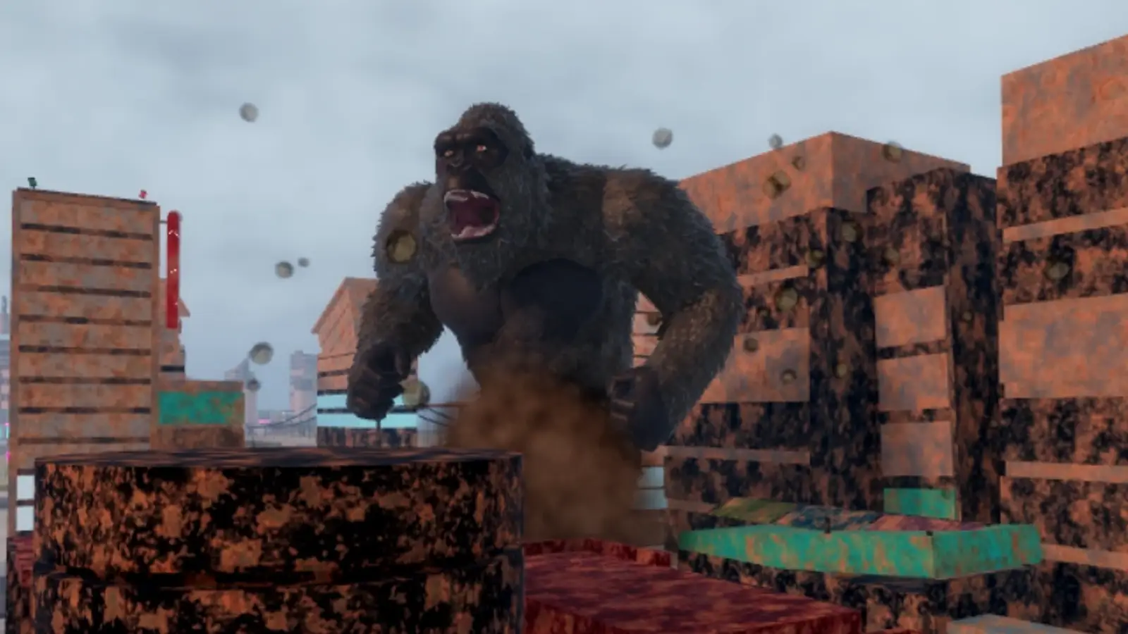 titanus kong in kaiju universe destroying stuff