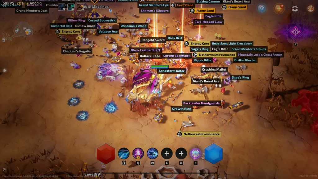 torchlight infinite gameplay showing loot drops