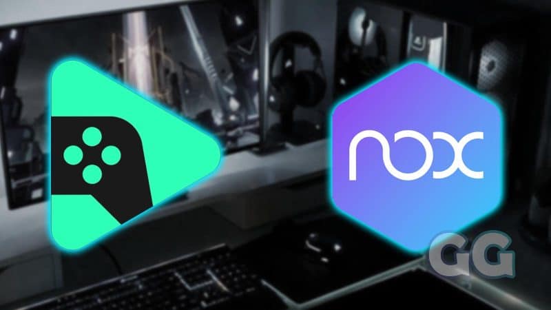 google play games logo and nox player logo