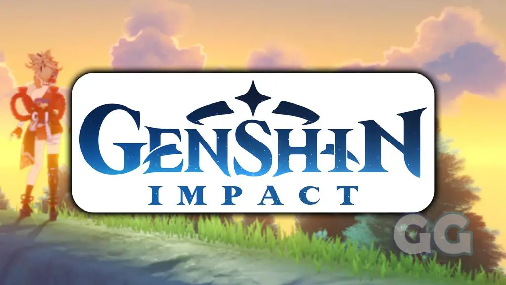 genshin impact logo blurred background