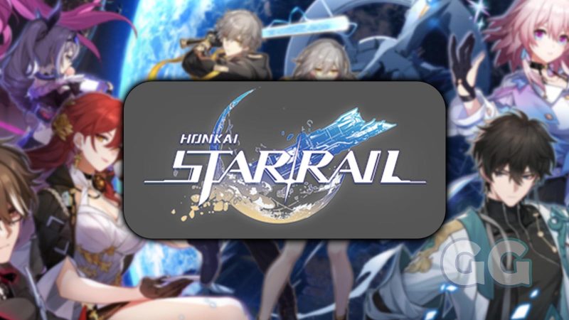 honkai star rail logo with blurred background