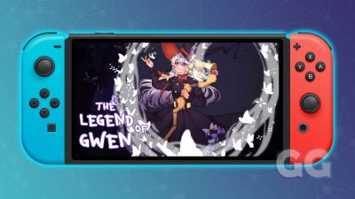 the legend of gwen title screen on nintendo switch