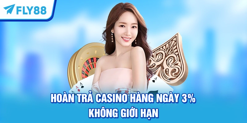 Hoàn trả casino hàng ngày 3% không giới hạn